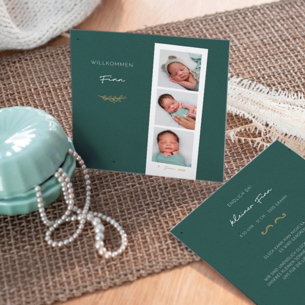 Geburtskarte Vintage