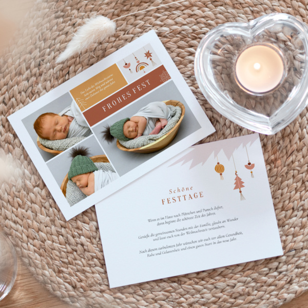 Weihnachtskarte Boho Christmas