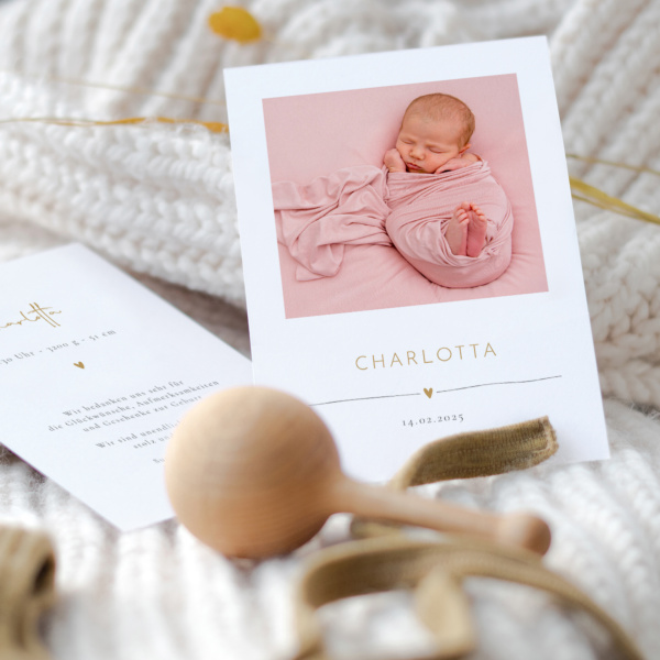 Geburtskarte Voll mit Liebe