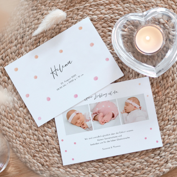 Geburtskarte Pünktchen