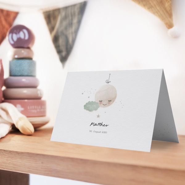 Geburtskarte Dream Big