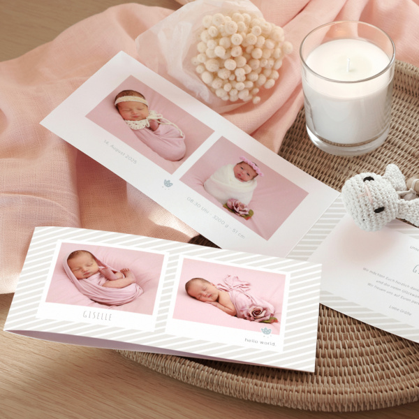 Geburtskarte Hello World