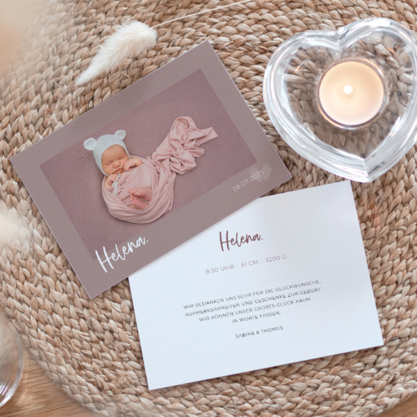 Geburtskarte Simple Polaroid