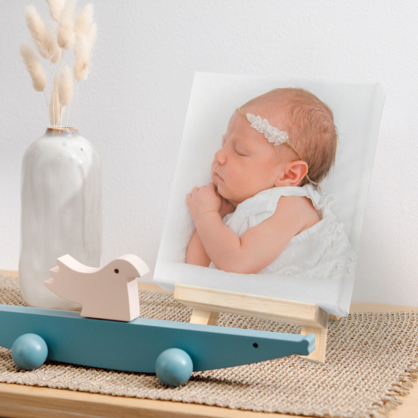 Geschenkpaket: Leinwand mit Staffelei